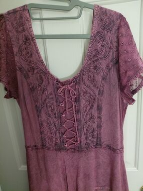 Advance Apparels Dusty Mauve Boho Dress